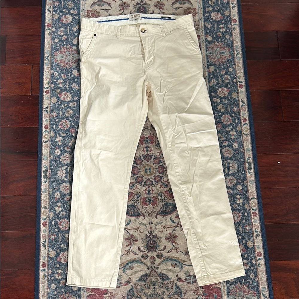 Scotch & Soda Off-White Chino Trousers